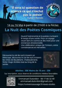 affiche nuit poètes cosmique