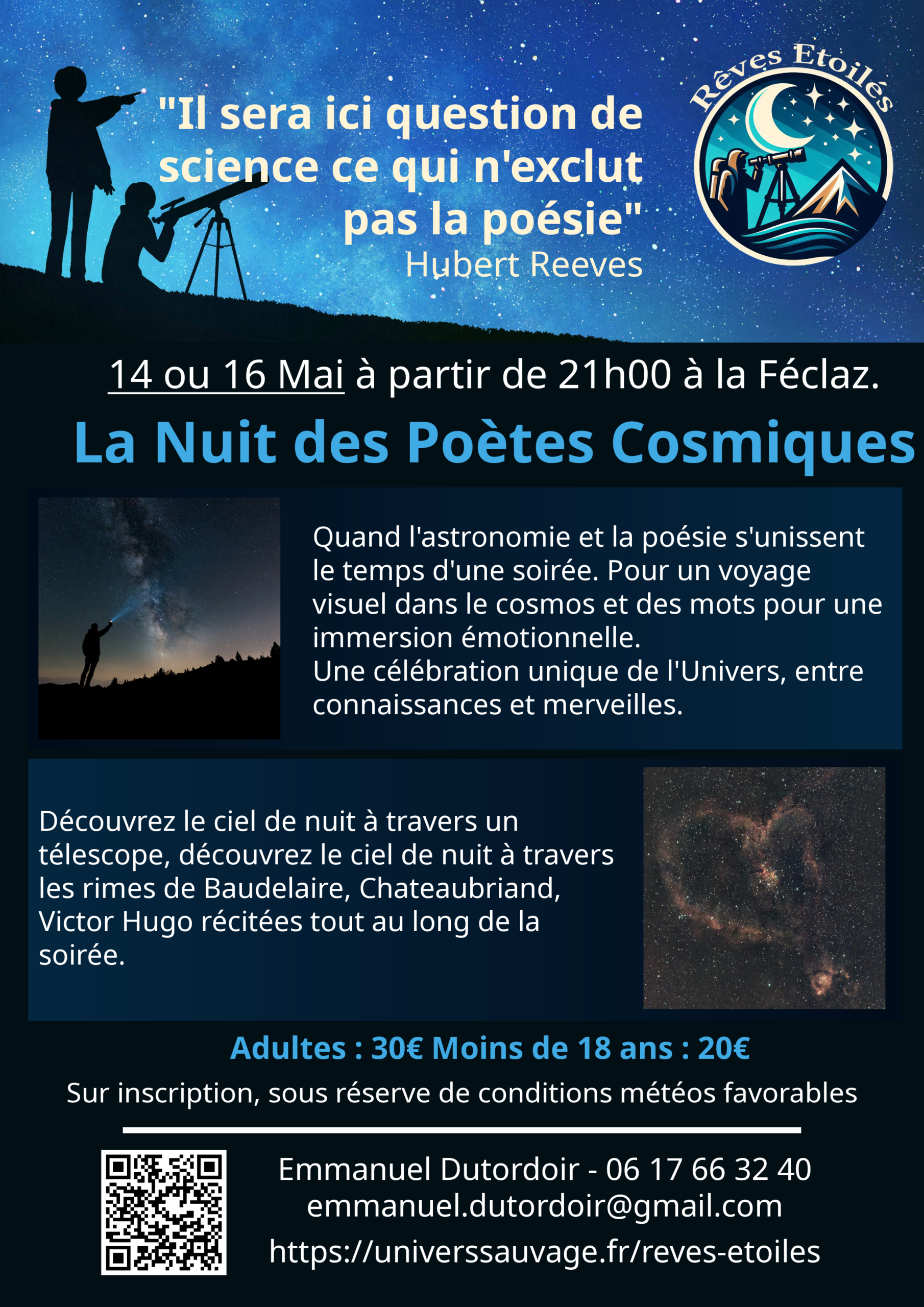 affiche nuit poètes cosmique